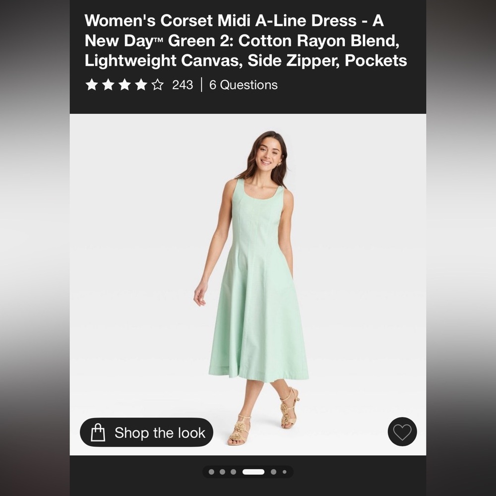 A New Day (Target) Green Midi Dress